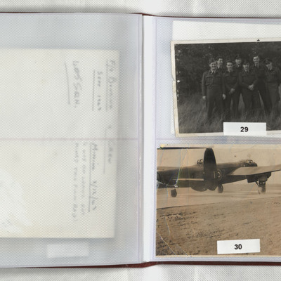 Norman Piercy with crew, and Lancaster