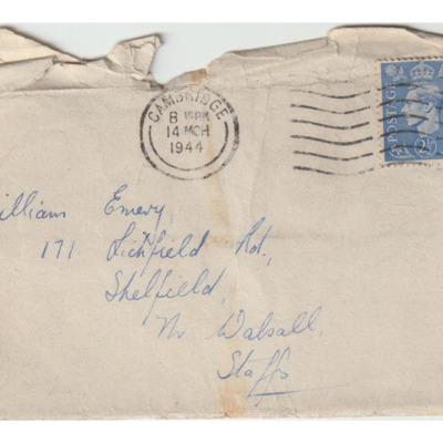 Letter to William Emery from Ray Lawley