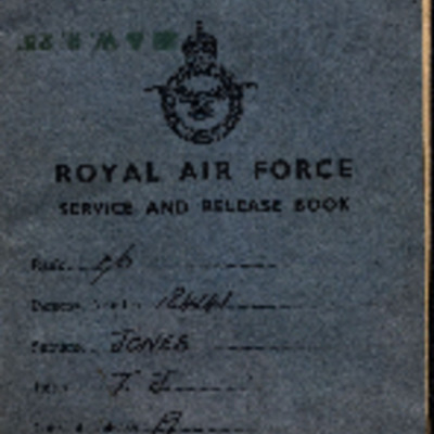Thomas Jones RAF service and release book