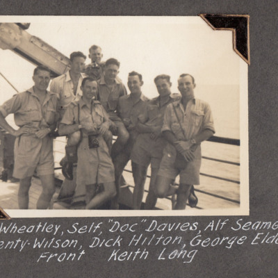Eight servicemen aboard ship