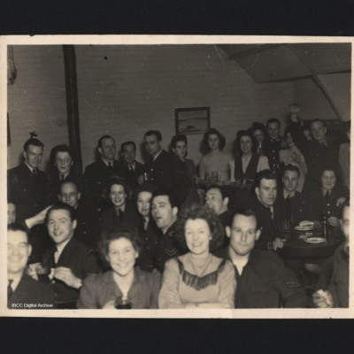 Airmen and women at a party