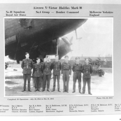 Aircrew V-Victor Halifax Mark III