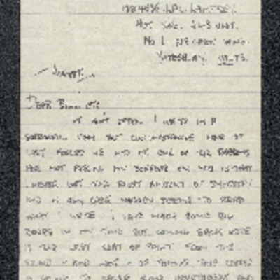 Letter from Peter Lamprey to W Gunton