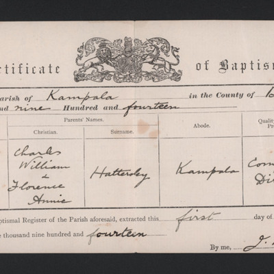Baptism Certificate