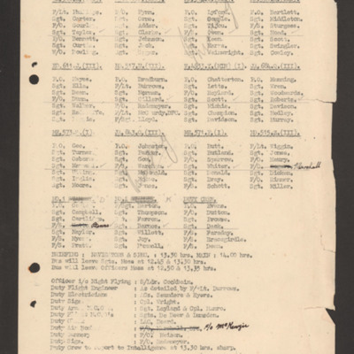 Operations order 30 January 1944