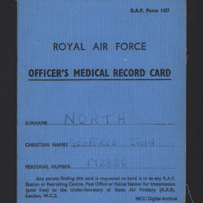 Geoffrey North officer&#039;s medical record 