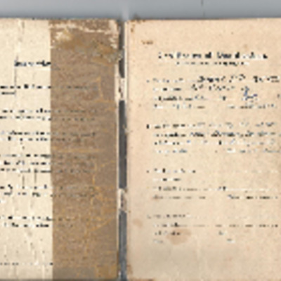 Donald Chinery’s flying log book for observers and air gunners