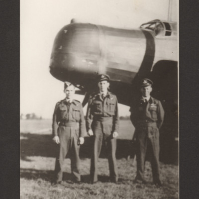 Three airmen and a Wellington