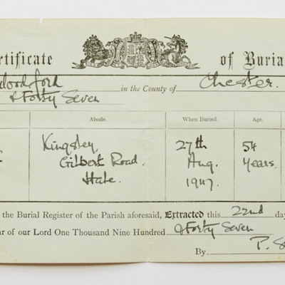 Certificate of Burial