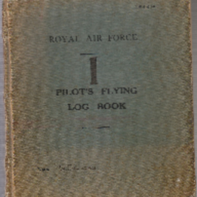 W E Lucas’ pilots flying log book