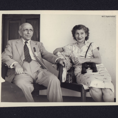 Man and woman seated