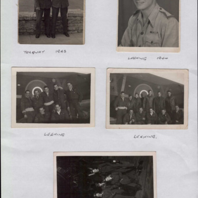 Five photographs of airmen