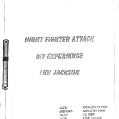 Night Fighter Attack - My Experience