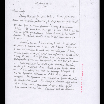 Letter from Arthur NM Banks to Paul