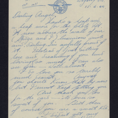 Letter from Malcolm Payne to Doris Weeks
