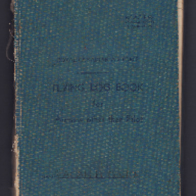 A H G Dicker’s Royal Canadian Air Force flying log book for aircrew other than pilot