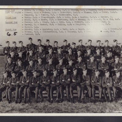 Large group of airmen