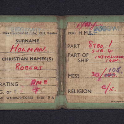 Robert Holman Navy pass