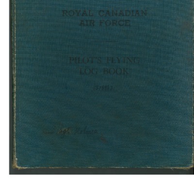William Holmes&#039; Royal Canadian Air Force pilot&#039;s flying log book
