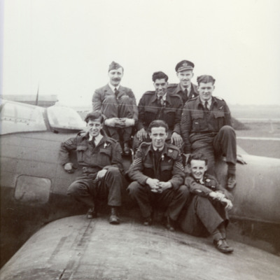 Crew on top of Lancaster