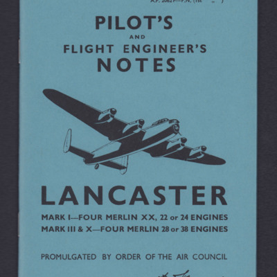 Lancaster Pilot&#039;s and Flight Engineer&#039;s Notes