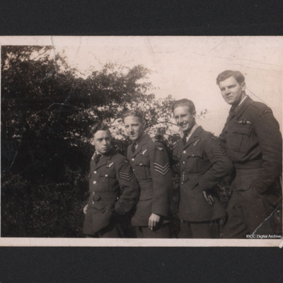 Homer Lawson and three airmen