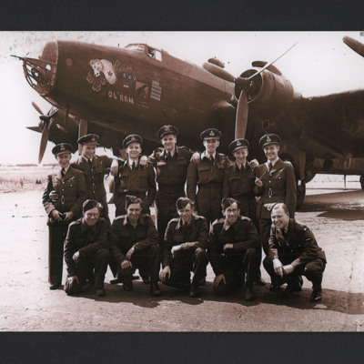 Homer Lawson&#039;s crew, their Halifax and ground crew
