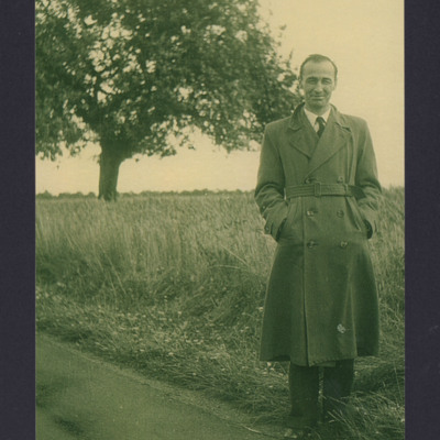 Man  standing by field