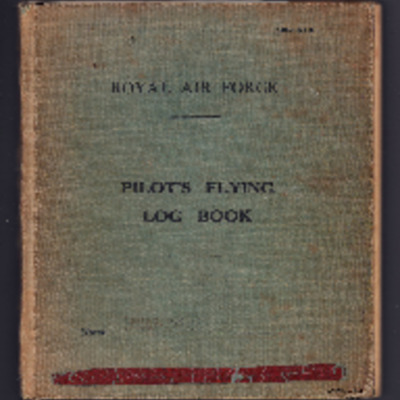 George Alexander Mackie’s pilots flying log book. One