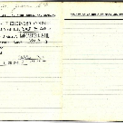 Philip Jackson&#039;s flying log book for flight engineer