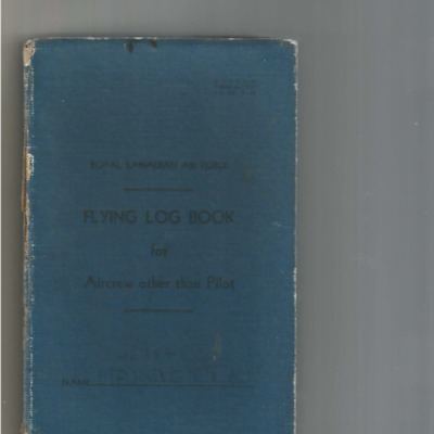 Maurice Marriott&#039;s flying log book for aircrew other than pilot