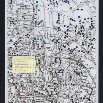 Hull city map showing bomb strikes
