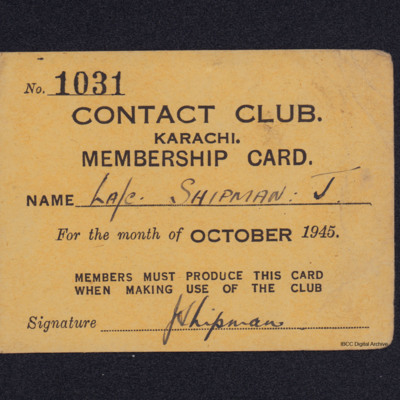Contact Club Membership Cards