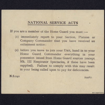 Two National Service Leaflets